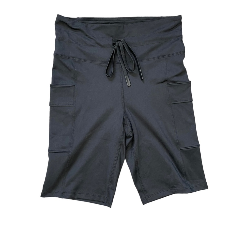 Black Adjustable Biker Shorts